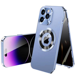 Husă pentru iPhone 13 Pro Max, Dual Glass, pentru Magsafe, albastru