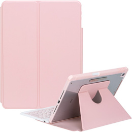 Husă pentru tastatură pentru iPad 11" 2025 A16 (11 gen.) / iPad 10.9" 2022 (10 gen.), Rotary 360° Leather, roz rose gold
