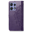 Cu clapetă pentru Motorola Edge 50 Pro, Mandala, violet