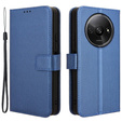 Cu clapetă pentru Xiaomi Redmi A3, Wallet Smart Magnet, albastru