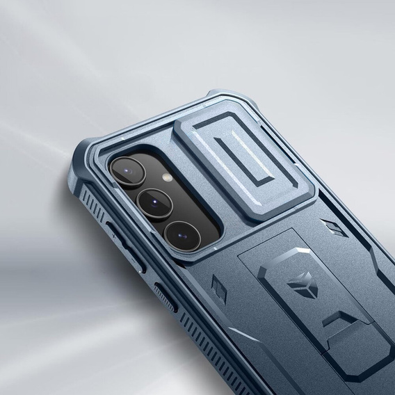 Husă blindată pentru Samsung Galaxy A55, Dexnor Full Body (Two Frames), albastru închis