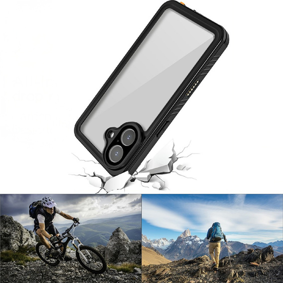Husă pentru iPhone 17, IP68 rezistentă la apă Redpepper, negru