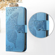 Cu clapetă pentru Xiaomi Redmi 15C 4G/LTE, Butterfly, albastru