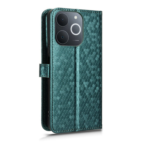 Husa cu clapetă pentru Realme Note 70T 4G, Wallet Rhombus, verde