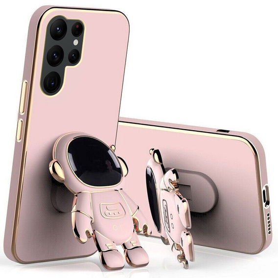 Huse pentru Samsung Galaxy S22 Ultra, Astronaut, roz rose gold