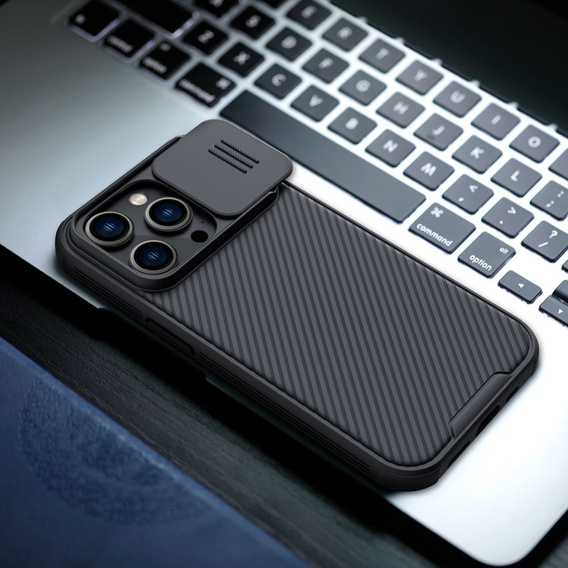 Carcasă blindată Nillkin pentru iPhone 14 Pro, CamShield Pro, negru