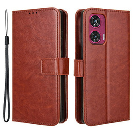 Cu clapetă pentru Motorola Edge 50 Fusion 5G, Crazy Horse Wallet, maro
