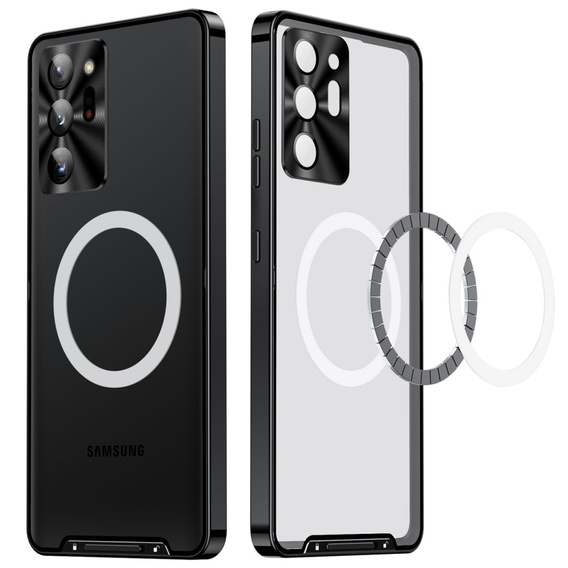 Carcasă de protecție pentru camera foto pentru Samsung Galaxy Note 20 Ultra, CamShield MagSafe, transparent / negru