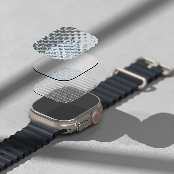 Spigen Szkło Hartowane do Apple Watch Ultra 49mm, Glas.TR "EZ FIT", Clear (2 sztuki)