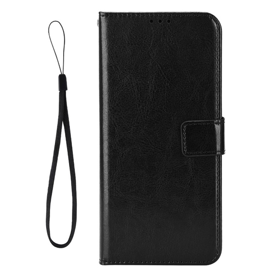 Cu clapetă pentru Samsung Galaxy A36, Crazy Horse Wallet, negru