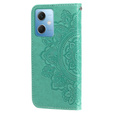 Cu clapetă pentru Xiaomi Redmi Note 12 5G / POCO X5 5G, Mandala Flower, verde