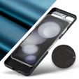 Husă pentru Samsung Galaxy Z Flip7 FE / Z Flip6, CASEME Litchi Leather, albastru