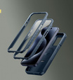 Husă blindată pentru iPhone 15 Pro Max, Dexnor CamProtect MagSafe, albastru închis (Două rame)