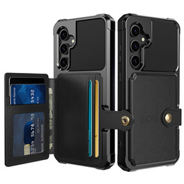Husa pentru Samsung Galaxy S23 FE, Card Holder Kickstand, negru