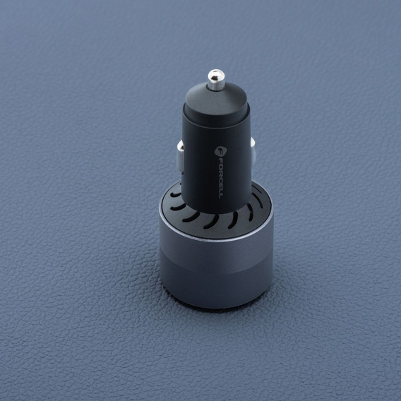 Încărcător auto Forcell F-Energy Alu 85 W, 2 × USB-C + USB-A, PD / QC 4.0 / SFC 2.0