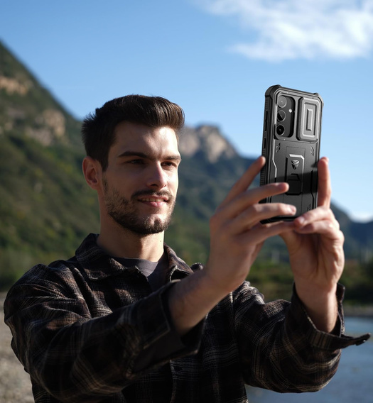 Husă blindată pentru Samsung Galaxy S24, Dexnor Full Body (Two Frames), negru