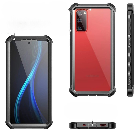 Huse pentru Samsung Galaxy S20 FE, Dexnor Full Body Rugged, transparent / negru