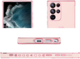 Husă pentru Samsung Galaxy S23 Ultra, Electro heart, roz rose gold + Sticlă ceramică Full Glue