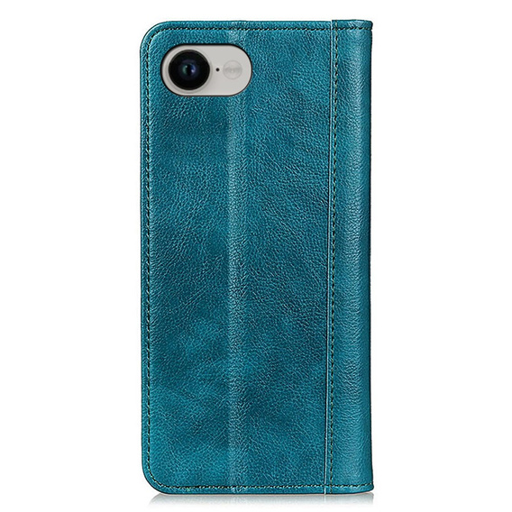 Huse pentru Iphone 16E, Wallet Litchi Leather, albastru