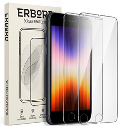 2x sticlă călită pentru iPhone 7/8/SE 2020/SE 2022, ERBORD 9H Hard Glass pe ecran