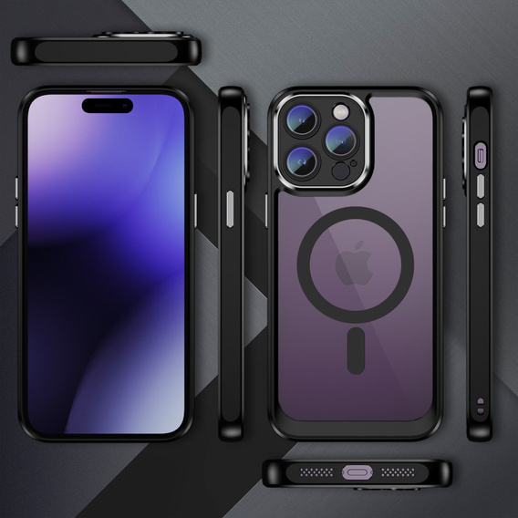 Husă pentru iPhone 15 Pro, ERBORD Impact Guard, MagSafe, negru