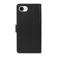 Husă cu clapetă pentru iPhone 16E, Rhombus Crossbody Leather, negru