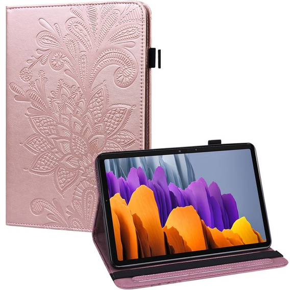 Husă cu clapetă pentru Samsung Galaxy Tab S7, flower, albastru