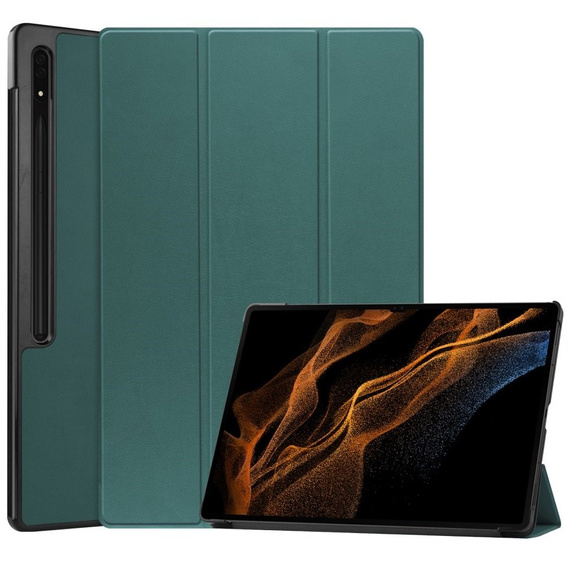 Husă pentru Samsung Galaxy Tab S9 Ultra, Smartcase, verde