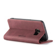 Husa CASEME pentru Samsung Galaxy S7, Leather Wallet Case, maroon