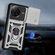 Husă blindată pentru Xiaomi Poco F7 Ultra, CamShield Slide, de argint