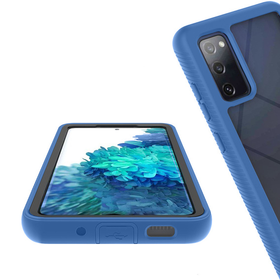 Carcasă pentru Samsung Galaxy S20 FE, Shockproof, cu folie, albastru închis