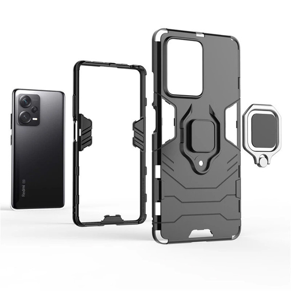 Huse pentru Xiaomi Poco X5 Pro 5G, Kickstand Ring, negru