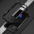 Husa pentru ASUS ROG Phone 8 Pro, Armor Bumper, cu capac pentru obiectiv, negru / argintiu