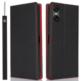 Husă din piele pentru Sony Xperia 10 VI, ERBORD Grain Leather, negru