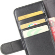 Cu clapetă pentru Samsung Galaxy S9, Leather Flexi Book, negru