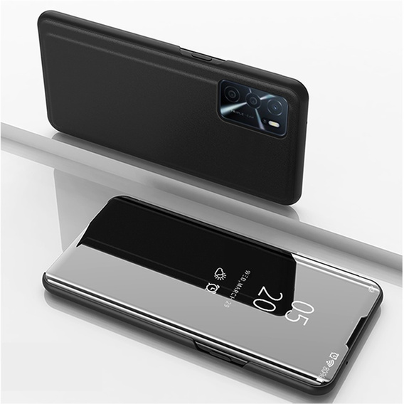 Huse pentru Oppo A16 / A16s / A54s, Clear View, negru