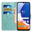 Cu clapetă pentru Samsung Galaxy A14 4G/5G, Mandala Flower, verde