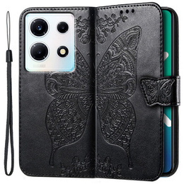 Cu clapetă pentru Infinix Note 30 VIP, Butterfly, negru