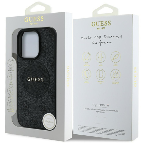 Husă Guess 4G Circle cu logo clasic, pentru MagSafe pentru iPhone 16 Pro