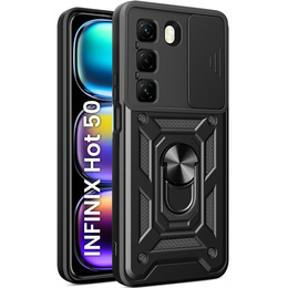Husă blindată pentru Infinix Hot 50 4G, CamShield Slide, negru