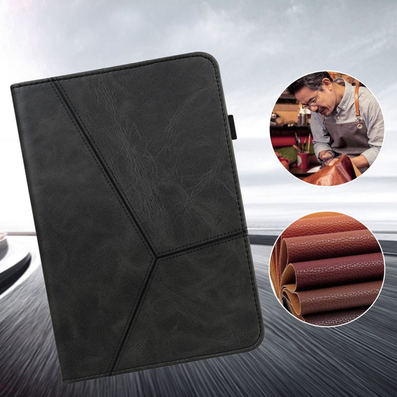 Husă pentru Samsung Galaxy Tab A9+, Classic, cu spațiu pentru stylus, negru