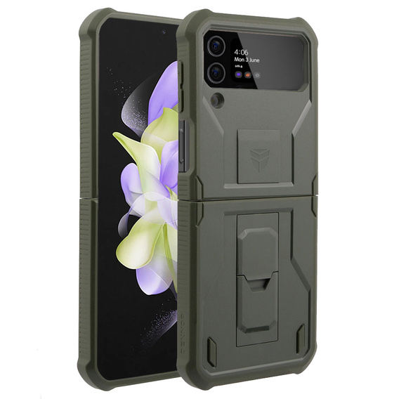 Husa blindată pentru Samsung Galaxy Z Flip 4 5G, Dexnor Clip Holder, verde