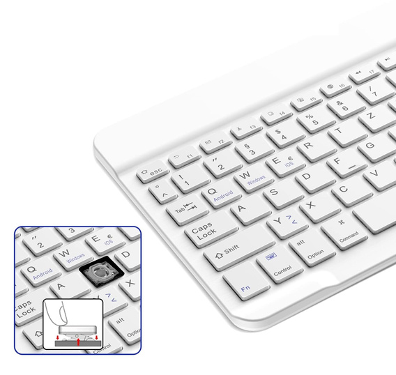 Mini tastatură fără fir Bluetooth pentru tabletă, negru