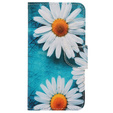 Cu clapetă pentru Xiaomi Redmi 13C / Poco C65, Wallet, Daisy, albastru
