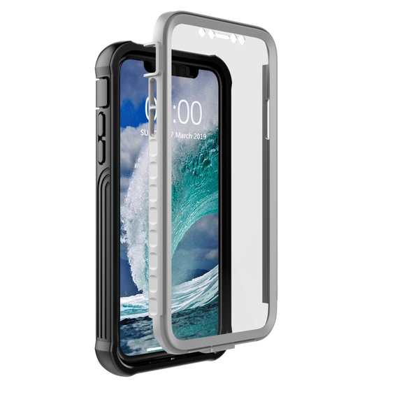 Carcasă pentru iPhone XR, Shockproof, cu folie, negru