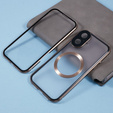 Carcasa Magnetic Dual Glass MagSafe pentru iPhone 16, de aur