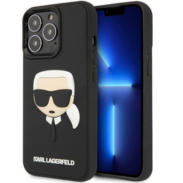 Karl Lagerfeld Huse pentru iPhone 13 Pro, 3D Rubber Karl's Head, negru