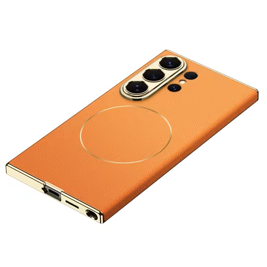 Husă magnetică din piele GKK Nickel Ring pentru Samsung Galaxy S26 Ultra