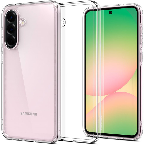 Carcasa Spigen pentru Samsung Galaxy A56 5G, Ultra Hybrid, transparentă + sticlă temperată 9H