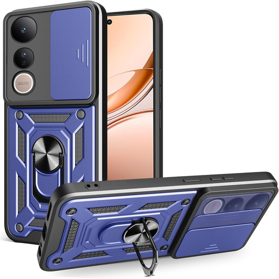 Husă blindată pentru Vivo V50 Lite 4G / 5G, CamShield Slide, albastru